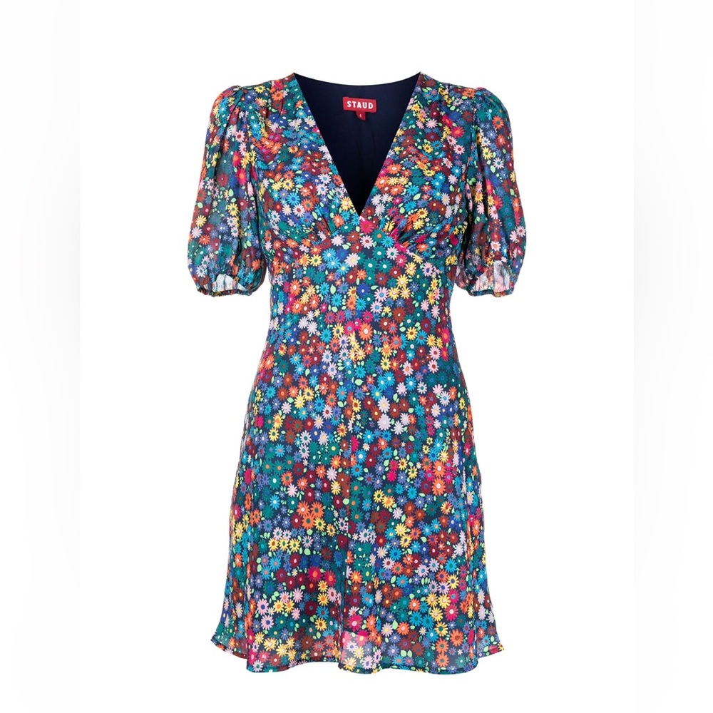 STAUD | Milla floral-print mini dress | Size 0